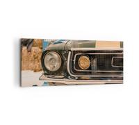 Impression sur Toile 120x50cm Tableaux Image Photo Couverture Ford Mustang