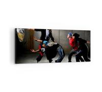 Impression sur Toile 120x50cm Tableaux Image Photo Équilibre danseurs saut