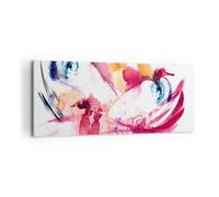 Impression sur Toile 120x50cm Tableaux Image Photo femme fleur été lune de miel