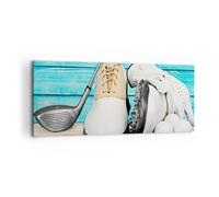 Impression sur Toile 120x50cm Tableaux Image Photo golf balle herbe sports