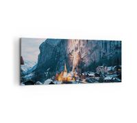 Impression sur Toile 120x50cm Tableaux Image Photo Lauterbrunnen Suisse Vallée
