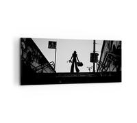 Impression sur Toile 120x50cm Tableaux Image Photo Ombre Photographie Escaliers
