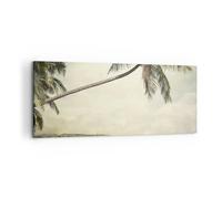 Impression sur Toile 120x50cm Tableaux Image Photo Paume Plage Île Decoration