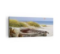 Impression sur Toile 120x50cm Tableaux Image Photo Plage Mouettes Łódź