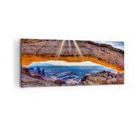 Impression sur Toile 120x50cm Tableaux Image Photo Roches vue paysage Decoration