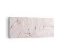 Impression sur Toile 120x50cm Tableaux Image Photo Rose Marbre Renversé