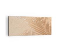 Impression sur Toile 120x50cm Tableaux Image Photo Sable Ombre Feuilles