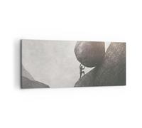 Impression sur Toile 120x50cm Tableaux Image Photo Sisyphe Travail Pierre