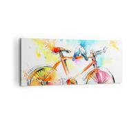 Impression sur Toile 120x50cm Tableaux Image Photo Vélo oiseaux colombe pureté