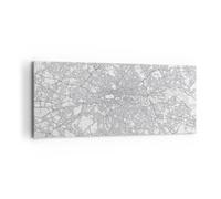 Impression sur Toile 120x50cm Tableaux Image Photo Ville Carte Londres