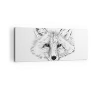 Impression sur Toile 120x50cm Tableaux Image Photo Wolf enfants croquis illustré