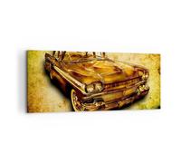 Impression sur Toile 120x50cm Tableaux Image Voiture classique limousine vitesse