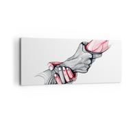 Impression sur Toile 120x50cm Tableaux Les mains les partenariats aide soutien