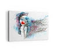 Impression sur Toile 120x80cm Tableaux Astronaute Univers astronomie explorateur