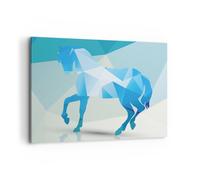 Impression sur Toile 120x80cm Tableaux Cheval illustration moderne graphique
