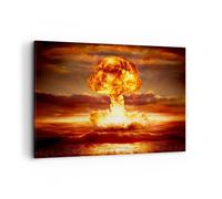 Impression sur Toile 120x80cm Tableaux Guerre bombe nu ire champignon