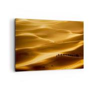 Impression sur Toile 120x80cm Tableaux Image Afrique sahara chameau paysage