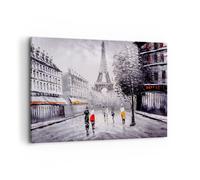 Impression sur Toile 120x80cm Tableaux Image Architecture paris eiffle france