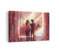 Impression sur Toile 120x80cm Tableaux Image artistique illustration amant