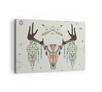 Impression sur Toile 120x80cm Tableaux Image Deer Mandala spiritualité sauvage