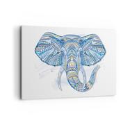 Impression sur Toile 120x80cm Tableaux Image Elephant modèles faune afrique