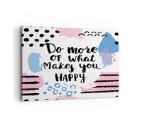 Impression sur Toile 120x80cm Tableaux Image Mots Motivation Heureux message