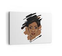 Impression sur Toile 120x80cm Tableaux Image Photo Africain Moderne Portrait