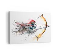 Impression sur Toile 120x80cm Tableaux Image Photo Bow Arrow cible précision