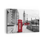 Impression sur Toile 120x80cm Tableaux Image Photo Cabanon Téléphone Londres