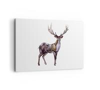 Impression sur Toile 120x80cm Tableaux Image Photo Cher Animal Sauvage Forêt