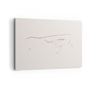 Impression sur Toile 120x80cm Tableaux Image Photo Croquis Nudité Femme