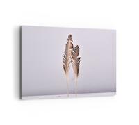 Impression sur Toile 120x80cm Tableaux Image Photo Deux Plumes Lilas Decoration