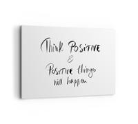 Impression sur Toile 120x80cm Tableaux Image Photo Devise Pensée Positivement