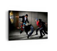 Impression sur Toile 120x80cm Tableaux Image Photo Équilibre danseurs saut