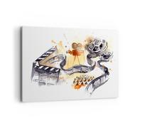 Impression sur Toile 120x80cm Tableaux Image Photo Film projecteur illustration