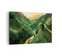 Impression sur Toile 120x80cm Tableaux Image Photo Flap Riz Vietnam Decoration