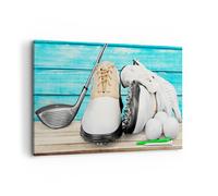 Impression sur Toile 120x80cm Tableaux Image Photo golf balle herbe sports