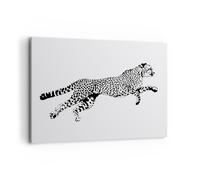 Impression sur Toile 120x80cm Tableaux Image Photo Guépard animaux points