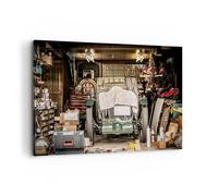 Impression sur Toile 120x80cm Tableaux Image Photo Historique Voiture Garage