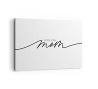Impression sur Toile 120x80cm Tableaux Image Photo Je t'aime maman Decoration