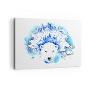 Impression sur Toile 120x80cm Tableaux Image Photo Ours glace hiver arctique
