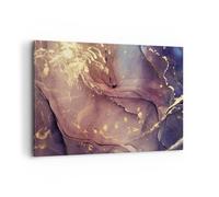 Impression sur Toile 120x80cm Tableaux Image Photo Pierre Or Marbre Decoration