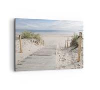 Impression sur Toile 120x80cm Tableaux Image Photo Plage Dune Entrée Decoration
