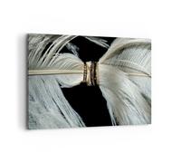 Impression sur Toile 120x80cm Tableaux Image Photo Plume Romantique Mariage