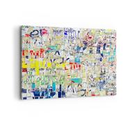 Impression sur Toile 120x80cm Tableaux Image Photo Rue graffiti mur Decoration