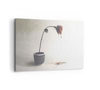 Impression sur Toile 120x80cm Tableaux Image Photo Symbole Rose Souffrance