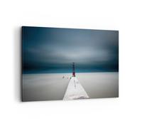 Impression sur Toile 120x80cm Tableaux Image Photo Tour Plage Ciel Decoration