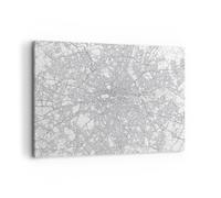 Impression sur Toile 120x80cm Tableaux Image Photo Ville Carte Londres