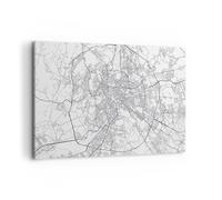 Impression sur Toile 120x80cm Tableaux Image Photo Ville Carte Rome Decoration