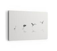 Impression sur Toile 120x80cm Tableaux Image Photo Vol Oiseau Héron Decoration